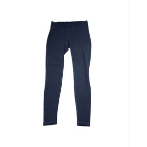 Ibex Women's Winter Weight Merino Wool Blend Leggings Navy Blue Size Medium